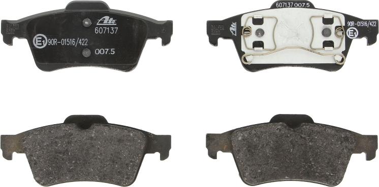 ATE 13.0460-7137.2 - Гальмівні колодки, дискові гальма autocars.com.ua