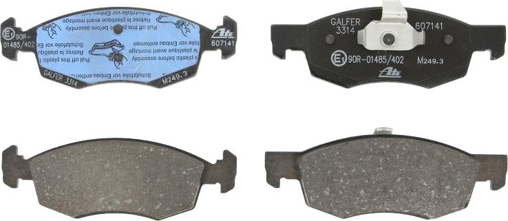 ATE 13.0460-7141.2 - Гальмівні колодки, дискові гальма autocars.com.ua