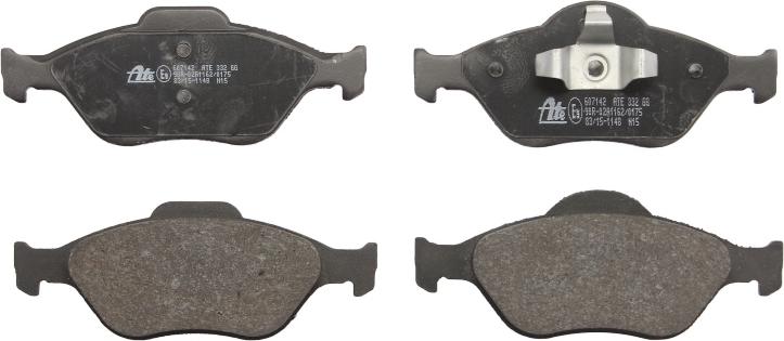 ATE 13.0460-7142.2 - Гальмівні колодки, дискові гальма autocars.com.ua