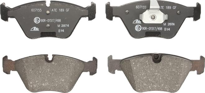 ATE 13.0460-7155.2 - Гальмівні колодки, дискові гальма autocars.com.ua