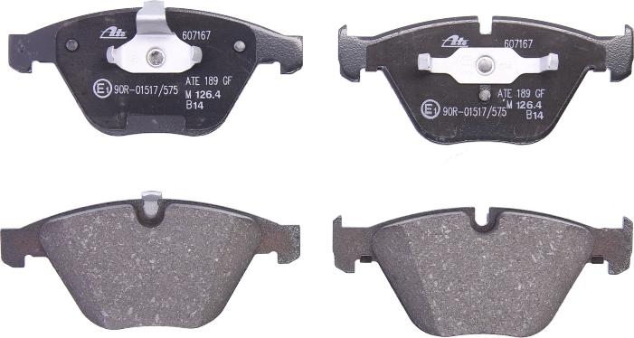 ATE 13.0460-7167.2 - Гальмівні колодки, дискові гальма autocars.com.ua