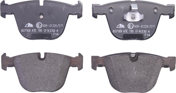 ATE 13.0460-7169.2 - Гальмівні колодки, дискові гальма autocars.com.ua