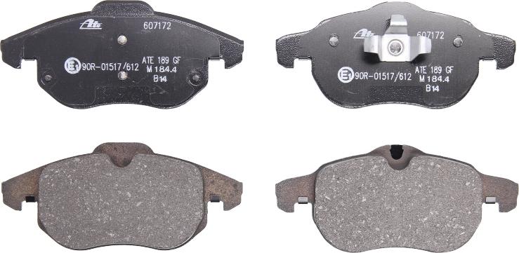 ATE 13.0460-7172.2 - Гальмівні колодки, дискові гальма autocars.com.ua