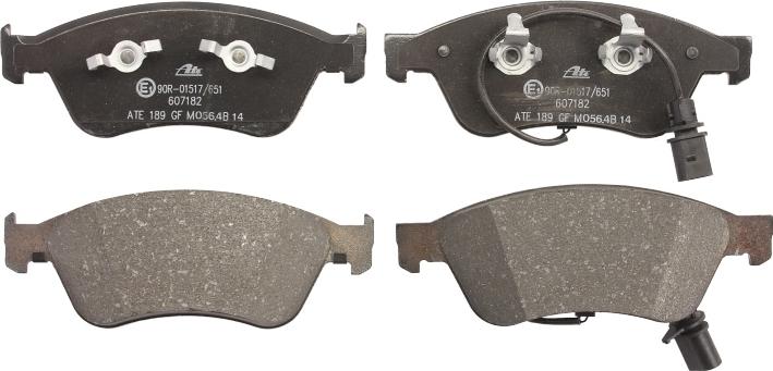 ATE 13.0460-7182.2 - Гальмівні колодки, дискові гальма autocars.com.ua