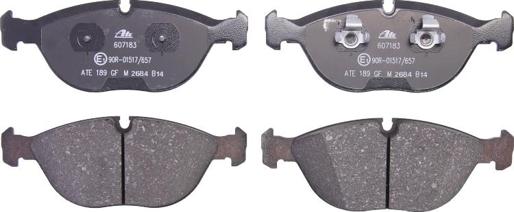ATE 13.0460-7183.2 - Гальмівні колодки, дискові гальма autocars.com.ua