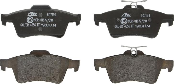 ATE 13.0460-7194.2 - Гальмівні колодки, дискові гальма autocars.com.ua