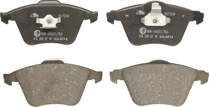 ATE 13.0460-7204.2 - Гальмівні колодки, дискові гальма autocars.com.ua