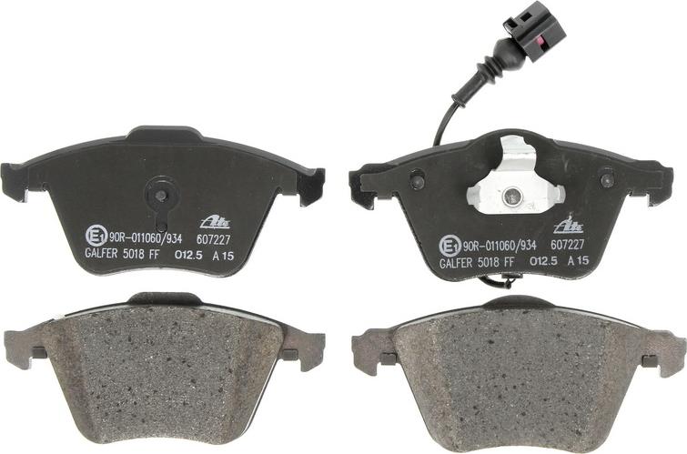 ATE 13.0460-7227.2 - Гальмівні колодки, дискові гальма autocars.com.ua