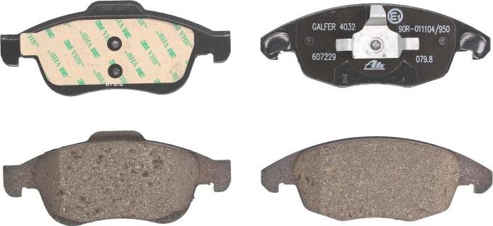 ATE 13.0460-7229.2 - Гальмівні колодки, дискові гальма autocars.com.ua