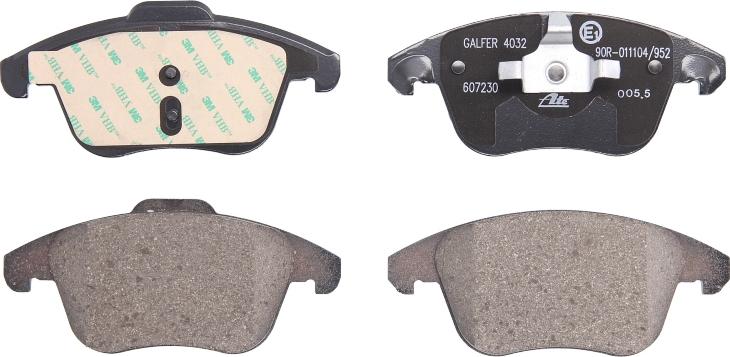 ATE 13.0460-7230.2 - Гальмівні колодки, дискові гальма autocars.com.ua