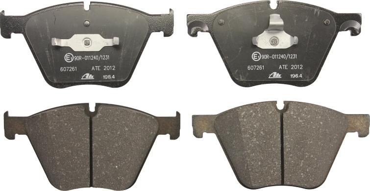 ATE 13.0460-7261.2 - Гальмівні колодки, дискові гальма autocars.com.ua