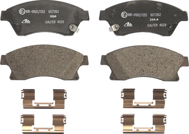 ATE 13.0460-7262.2 - Гальмівні колодки, дискові гальма autocars.com.ua