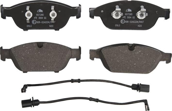 ATE 13.0460-7280.2 - Гальмівні колодки, дискові гальма autocars.com.ua