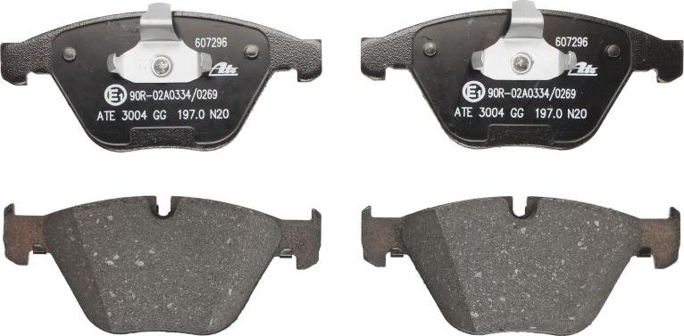 ATE 13.0460-7296.2 - Гальмівні колодки, дискові гальма autocars.com.ua