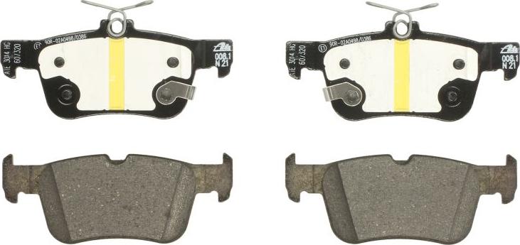 ATE 13.0460-7320.2 - Гальмівні колодки, дискові гальма autocars.com.ua