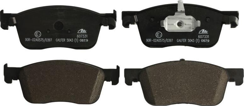 ATE 13.0460-7331.2 - Гальмівні колодки, дискові гальма autocars.com.ua