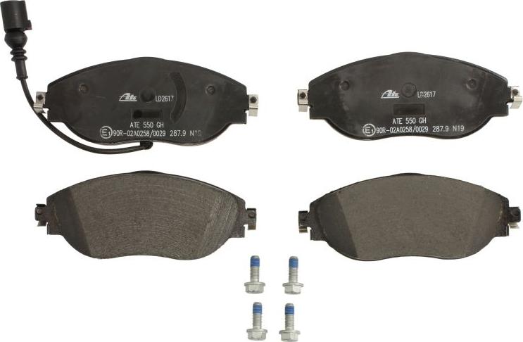ATE 13.0470-2617.2 - Гальмівні колодки, дискові гальма autocars.com.ua