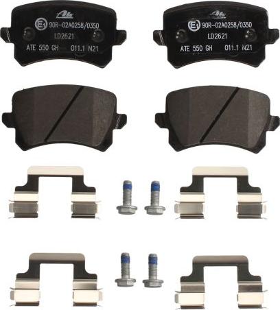 ATE 13.0470-2621.2 - Гальмівні колодки, дискові гальма autocars.com.ua