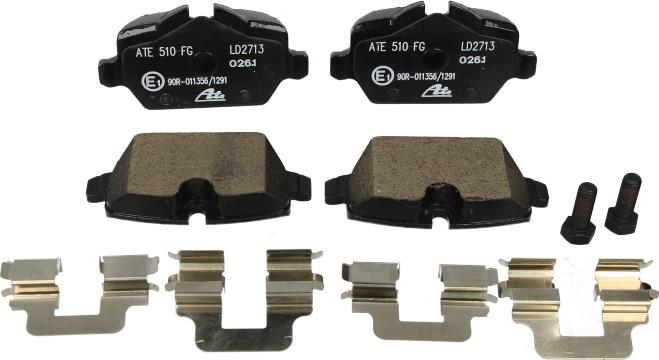 ATE 13.0470-2713.2 - Гальмівні колодки, дискові гальма autocars.com.ua