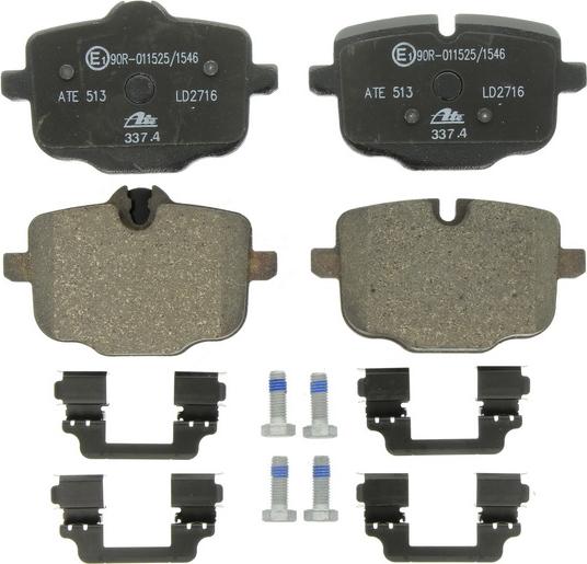 ATE 13.0470-2716.2 - Гальмівні колодки, дискові гальма autocars.com.ua