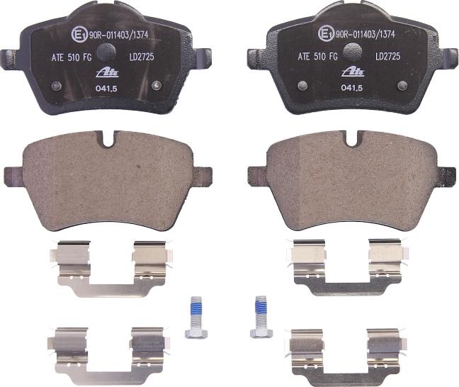 ATE 13.0470-2725.2 - Гальмівні колодки, дискові гальма autocars.com.ua