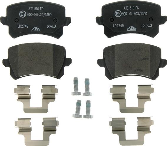 ATE 13.0470-2749.2 - Гальмівні колодки, дискові гальма autocars.com.ua