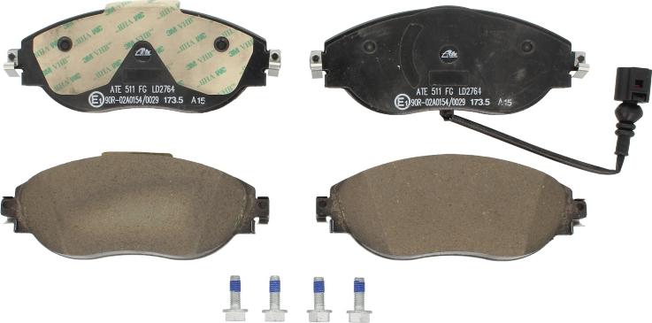 ATE 13.0470-2764.2 - Гальмівні колодки, дискові гальма autocars.com.ua