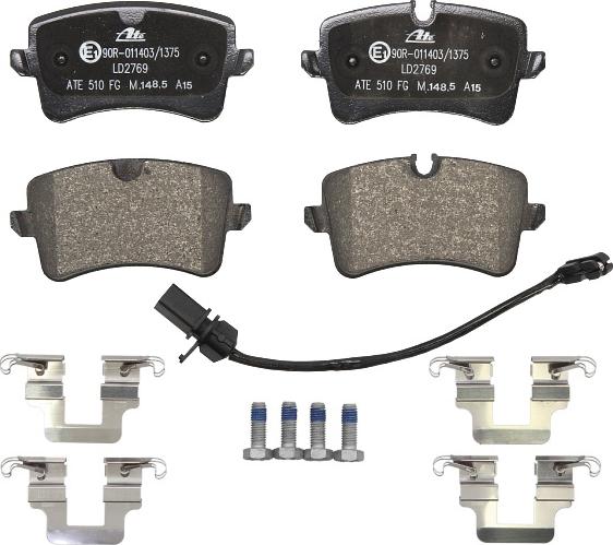 ATE 13.0470-2769.2 - Гальмівні колодки, дискові гальма autocars.com.ua