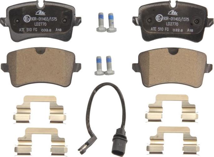 ATE 13.0470-2770.2 - Гальмівні колодки, дискові гальма autocars.com.ua