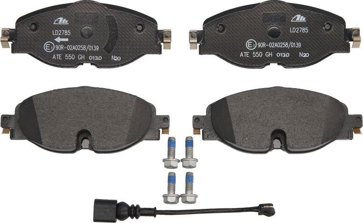 ATE 13.0470-2785.2 - Гальмівні колодки, дискові гальма autocars.com.ua