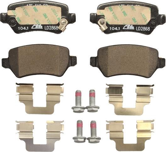 ATE 13.0470-2868.2 - Гальмівні колодки, дискові гальма autocars.com.ua