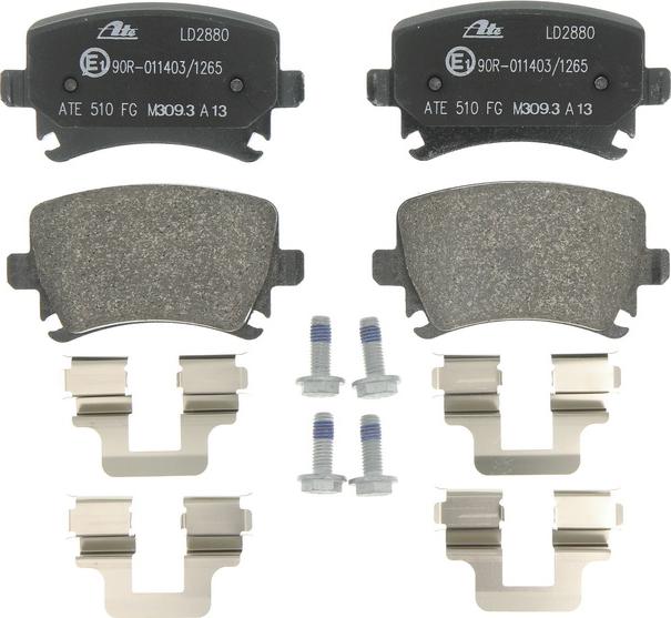 ATE 13.0470-2880.2 - Гальмівні колодки, дискові гальма autocars.com.ua