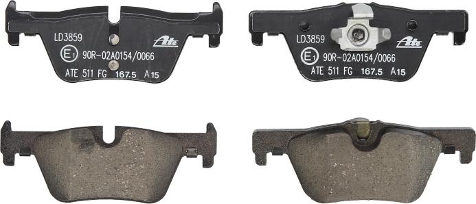 ATE 13.0470-3859.2 - Гальмівні колодки, дискові гальма autocars.com.ua
