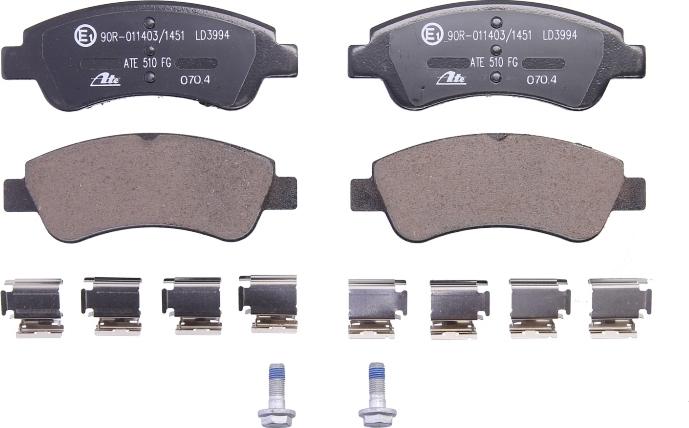 ATE 13.0470-3994.2 - Гальмівні колодки, дискові гальма autocars.com.ua