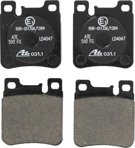 ATE 13.0470-4047.2 - Гальмівні колодки, дискові гальма autocars.com.ua