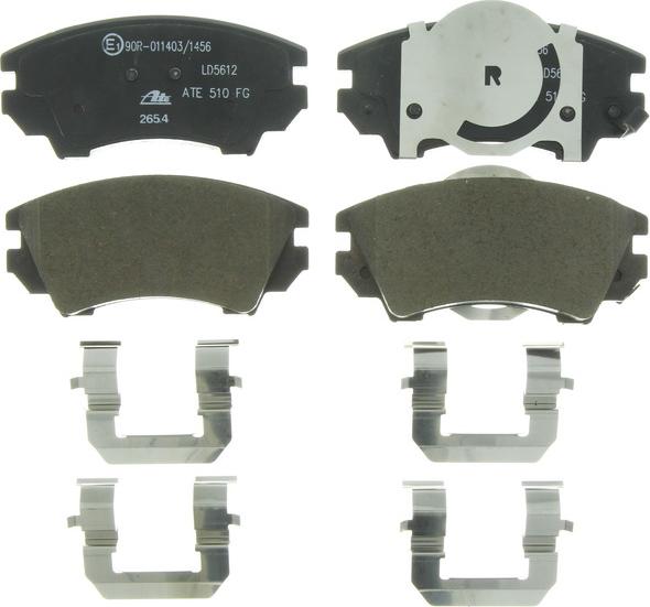 ATE 13.0470-5612.2 - Гальмівні колодки, дискові гальма autocars.com.ua