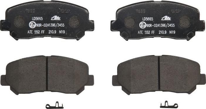 ATE 13.0470-5665.2 - Гальмівні колодки, дискові гальма autocars.com.ua