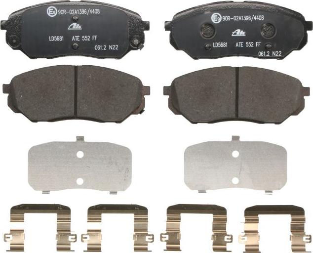 ATE 13.0470-5681.2 - Гальмівні колодки, дискові гальма autocars.com.ua