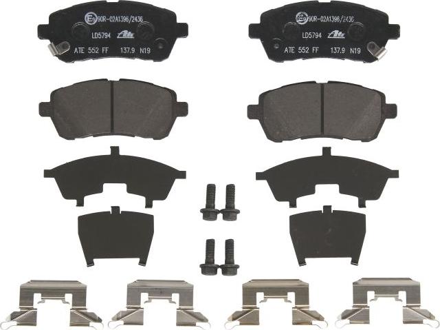 ATE 13.0470-5794.2 - Гальмівні колодки, дискові гальма autocars.com.ua
