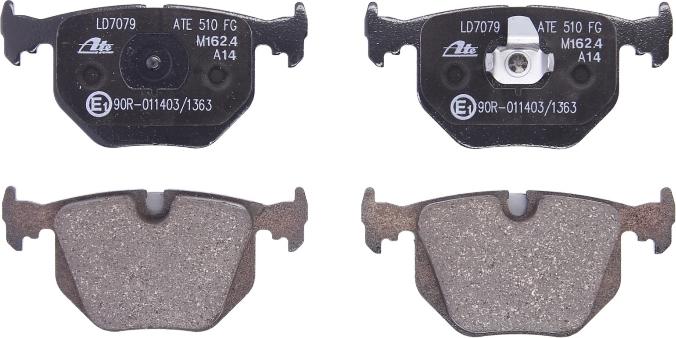 ATE 13.0470-7079.2 - Гальмівні колодки, дискові гальма autocars.com.ua