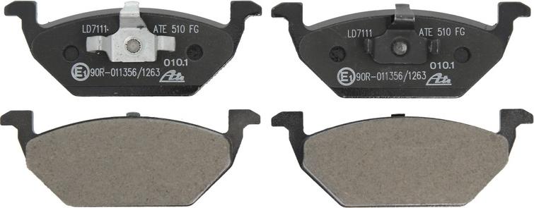 ATE 13.0470-7111.2 - Гальмівні колодки, дискові гальма autocars.com.ua