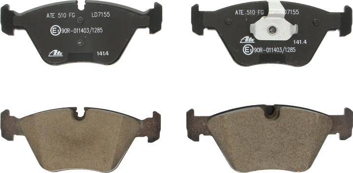ATE 13.0470-7155.2 - Гальмівні колодки, дискові гальма autocars.com.ua
