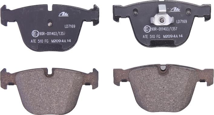 ATE 13.0470-7169.2 - Гальмівні колодки, дискові гальма autocars.com.ua