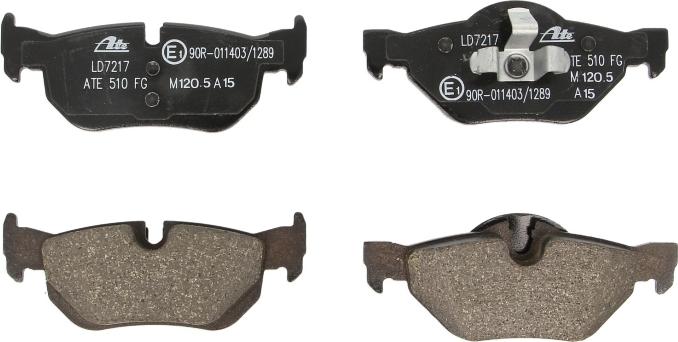 ATE 13.0470-7217.2 - Гальмівні колодки, дискові гальма autocars.com.ua
