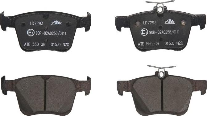 ATE 13.0470-7293.2 - Гальмівні колодки, дискові гальма autocars.com.ua