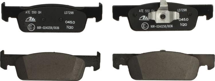 ATE 13.0470-7298.2 - Гальмівні колодки, дискові гальма autocars.com.ua
