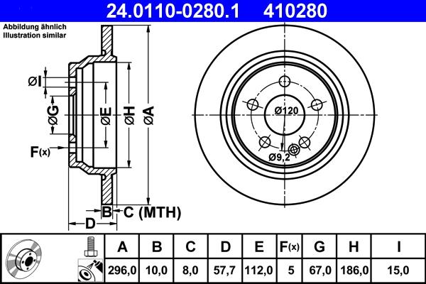 ATE 24.0110-0280.1 - Тормозной диск autodnr.net