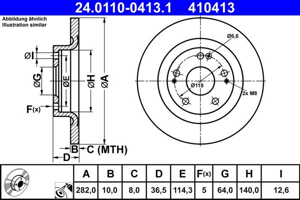 ATE 24.0110-0413.1 - Тормозной диск autodnr.net