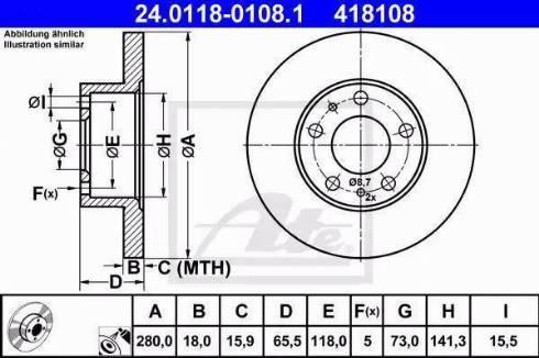 Alpha Brakes HTP-PE-016 - Гальмівний диск autocars.com.ua