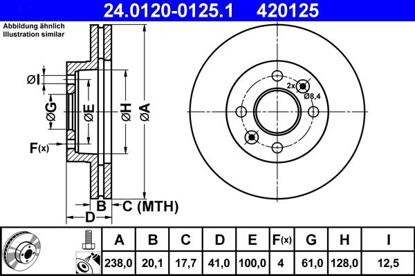ATE 24.0120-0125.1 - Тормозной диск autodnr.net